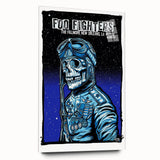 Foo Fighters Retro Wall Art - Vintage Aviator Skull Poster