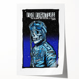 Foo Fighters Retro Wall Art - Vintage Aviator Skull Poster