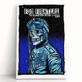 Foo Fighters Retro Wall Art - Vintage Aviator Skull Poster