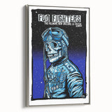 Foo Fighters Retro Wall Art - Vintage Aviator Skull Poster