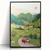 Adventure Boys Room Wall Art – Road Trip in Nature for Kids Rooms