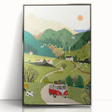 Adventure Boys Room Wall Art – Road Trip in Nature for Kids Rooms