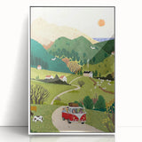 Adventure Boys Room Wall Art – Road Trip in Nature for Kids Rooms