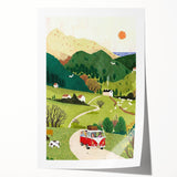 Adventure Boys Room Wall Art – Road Trip in Nature for Kids Rooms