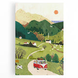 Adventure Boys Room Wall Art – Road Trip in Nature for Kids Rooms