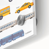 Transportation Educational Wall Art - Kids' Learning Poster