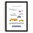 Transportation Educational Wall Art - Kids' Learning Poster