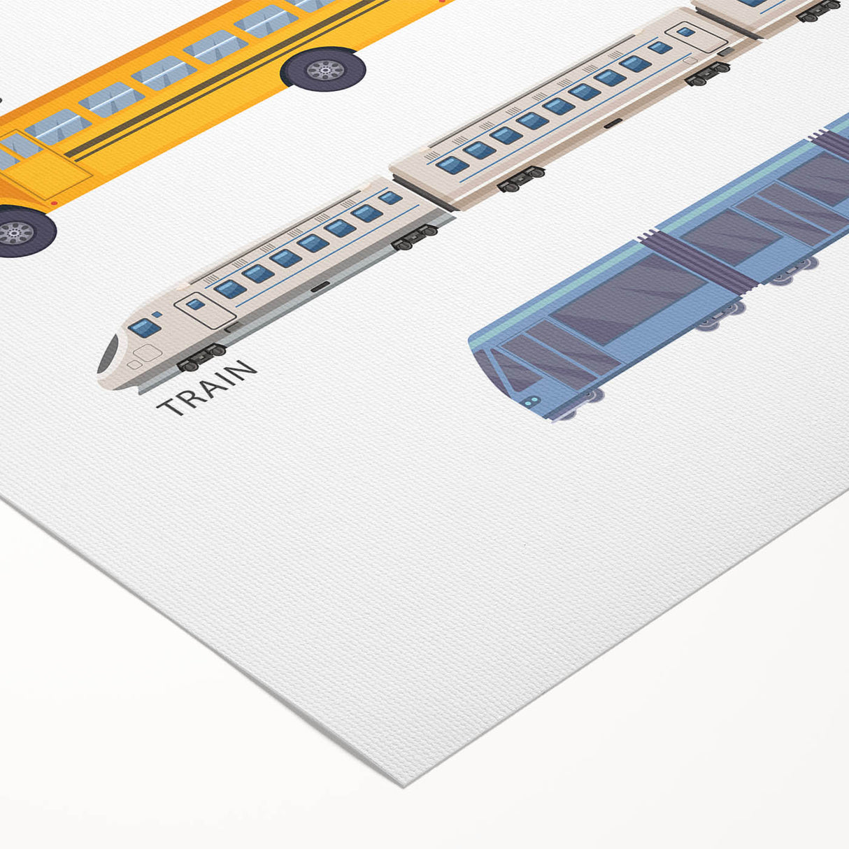 Transportation Educational Wall Art - Kids' Learning Poster