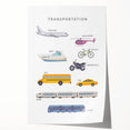 Transportation Educational Wall Art - Kids' Learning Poster