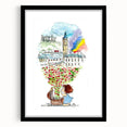 London Dream Watercolor Print - Children's Wall Decor
