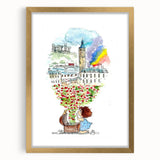 London Dream Watercolor Print - Children's Wall Decor