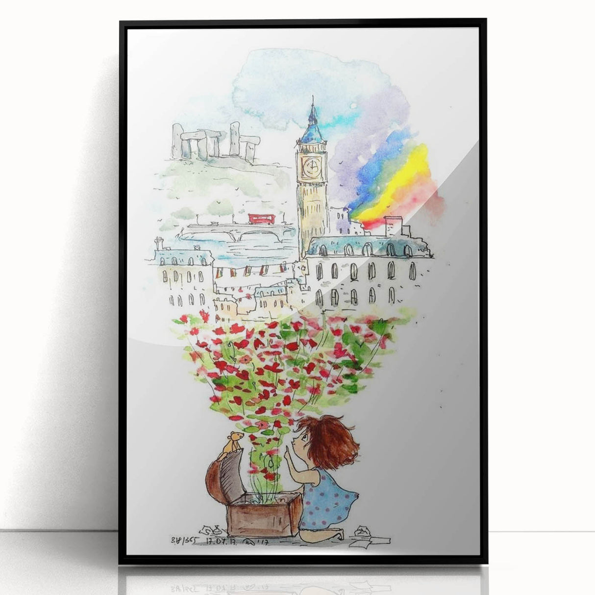 London Dream Watercolor Print - Children's Wall Decor