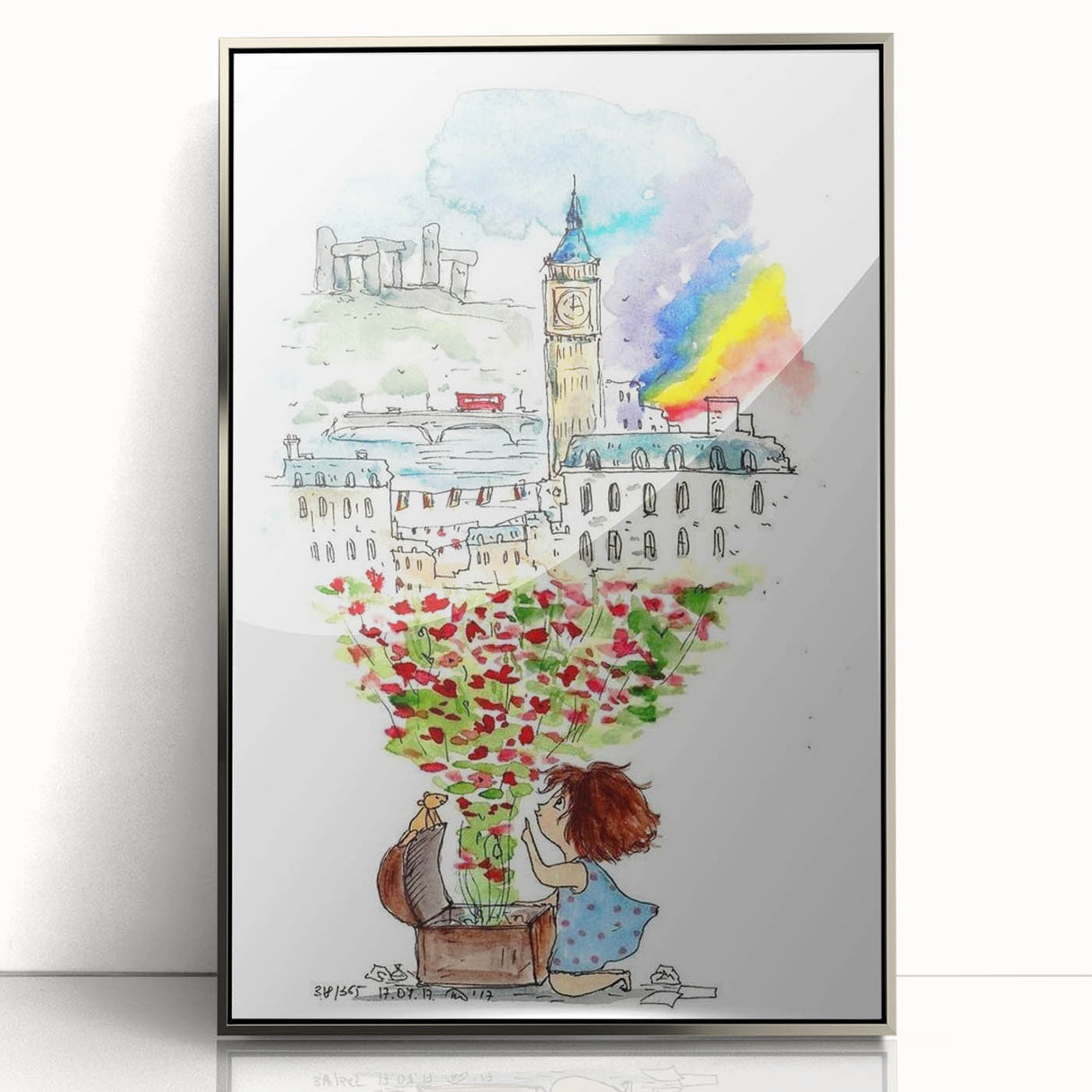 London Dream Watercolor Print - Children's Wall Decor