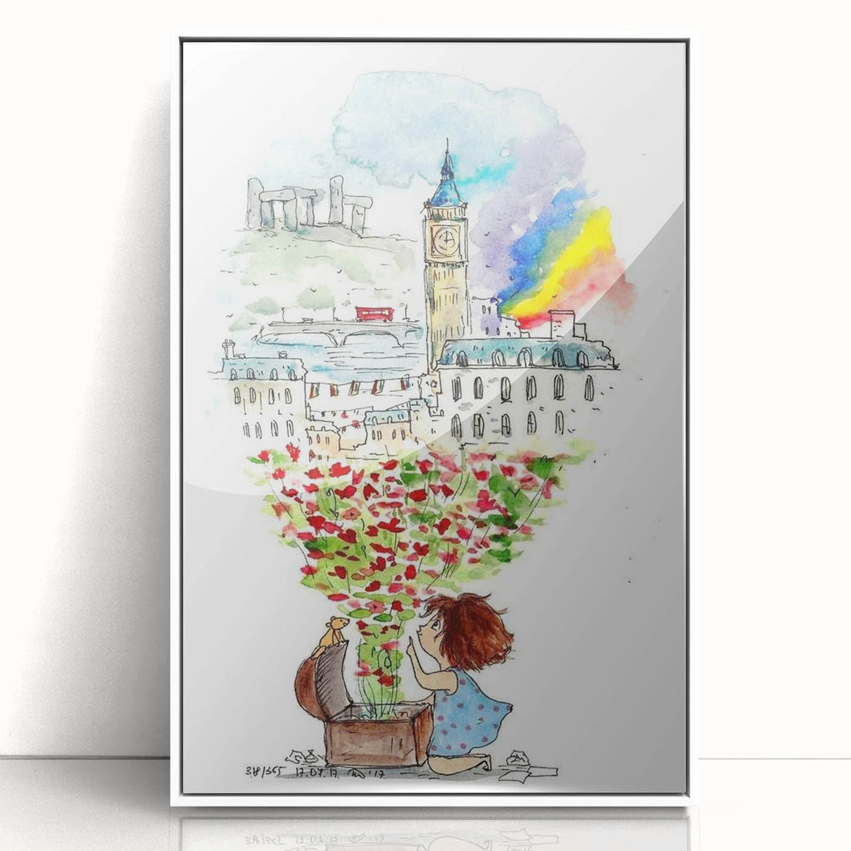 London Dream Watercolor Print - Children's Wall Decor
