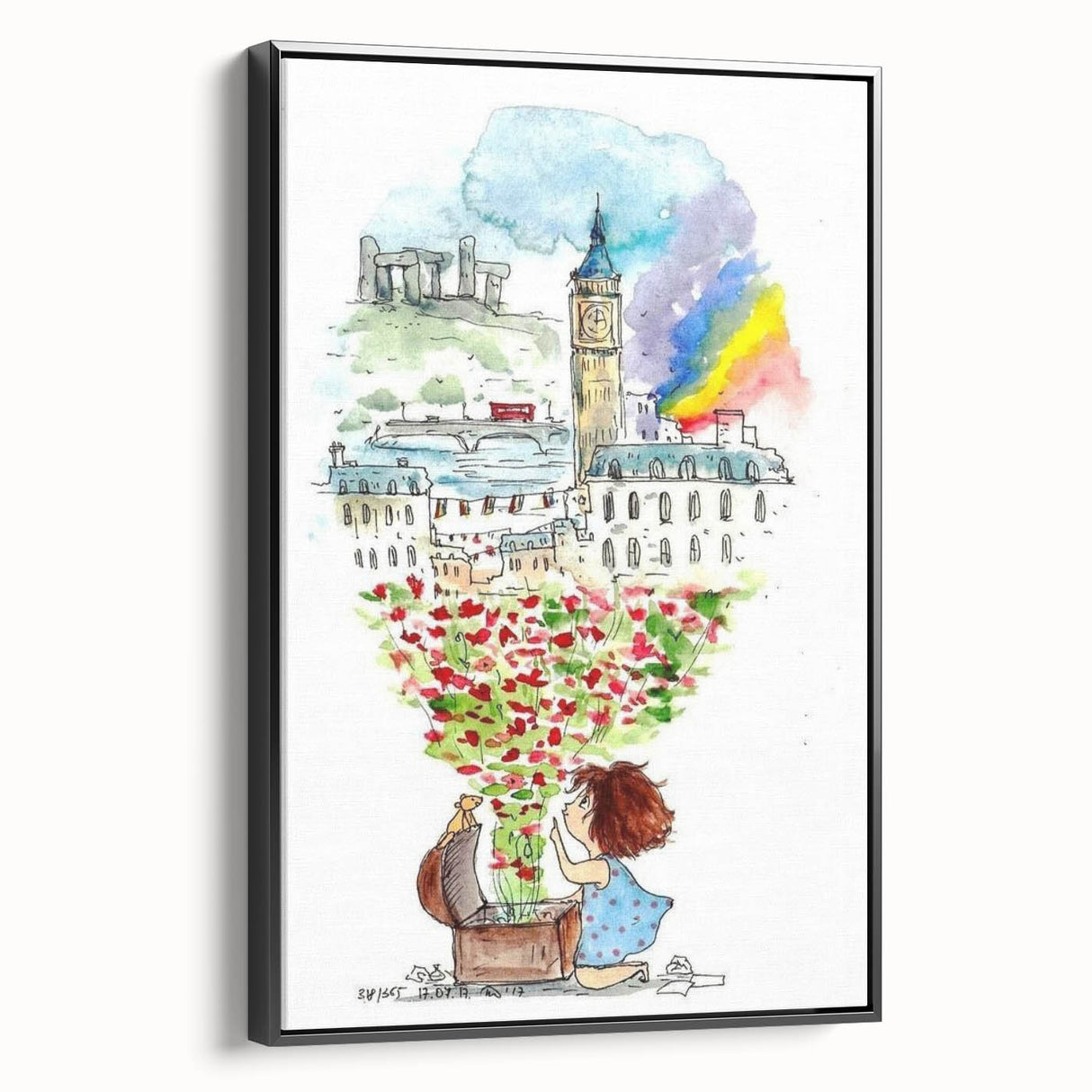 London Dream Watercolor Print - Children's Wall Decor
