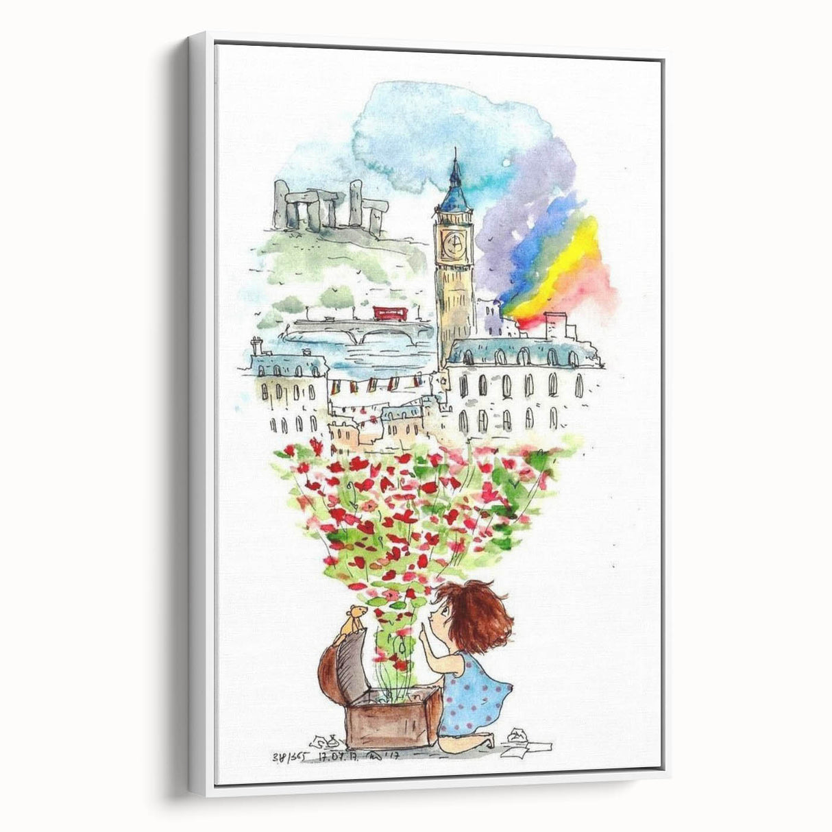London Dream Watercolor Print - Children's Wall Decor