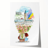 London Dream Watercolor Print - Children's Wall Decor
