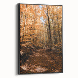 Black and white framed canvas depicting a vintage landscape painting, ideal for bedroom wall art.