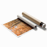 Extra large rolled canvas print featuring a muted fall floral design.