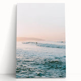 Large black and white stretched canvas depicting a summer scene, ideal for kitchen wall art or bedroom ambiance.