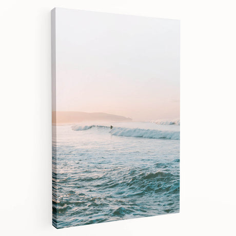 Large canvas displaying a vibrant summer scene with lush greenery and blue skies, ideal for kitchen wall art.