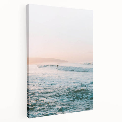Large canvas displaying a vibrant summer scene with lush greenery and blue skies, ideal for kitchen wall art.