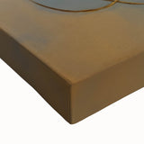 Modern Geometric Abstract - Gold & Blue Living Room Wall Art