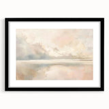 Abstract landscape wall art framed with a black mat, showcasing vibrant colors and intricate patterns, perfect for modern decor and adding a touch of elegance to any space.