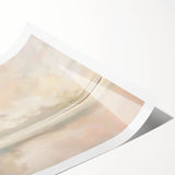 Abstract landscape wall art print showcasing vibrant colors and fluid shapes, rolled for easy transport and display, ideal for modern home decor.