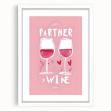 Abstract art print featuring swirling colors in blue and green tones, framed with a white mat, ideal for dining room decor.