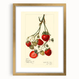 Extra large abstract art print featuring textured fruits in vibrant colors on a gold-framed canvas.