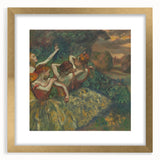 Four Dancers by Degas: Graceful Ballerinas in Pastel Wall Art