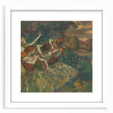 Four Dancers by Degas: Graceful Ballerinas in Pastel Wall Art