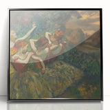 Four Dancers by Degas: Graceful Ballerinas in Pastel Wall Art