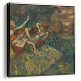 Four Dancers by Degas: Graceful Ballerinas in Pastel Wall Art