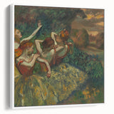 Four Dancers by Degas: Graceful Ballerinas in Pastel Wall Art