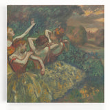 Four Dancers by Degas: Graceful Ballerinas in Pastel Wall Art