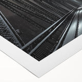 Rolled canvas showcasing a vibrant landscape design featuring a serene bridge over a river, beautifully textured for an artistic touch, packaged securely in a durable tube.