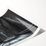 Scenic landscape bridge artwork printed on high-quality canvas, showcasing vibrant colors and intricate details, rolled and securely packaged in a protective tube for easy shipping and display.