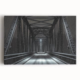 Stretched canvas artwork depicting a stunning landscape bridge scene, featuring vibrant colors and intricate details, ideal for enhancing home decor with nature-inspired themes.