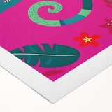 Colorful Boys Room Wall Art – Chameleon and Bird in Nature