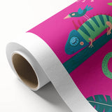 Colorful Boys Room Wall Art – Chameleon and Bird in Nature