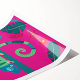 Colorful Boys Room Wall Art – Chameleon and Bird in Nature