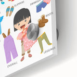 Clothing Educational Wall Art - Kids' Learning Poster