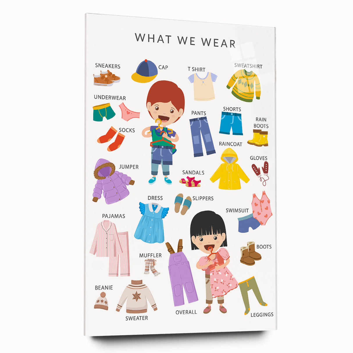 Clothing Educational Wall Art - Kids' Learning Poster