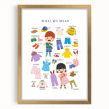Clothing Educational Wall Art - Kids' Learning Poster