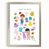 Clothing Educational Wall Art - Kids' Learning Poster