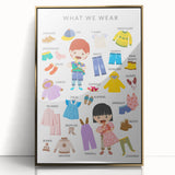 Clothing Educational Wall Art - Kids' Learning Poster
