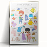 Clothing Educational Wall Art - Kids' Learning Poster