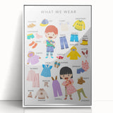 Clothing Educational Wall Art - Kids' Learning Poster
